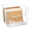 mDesign Plastic Home Office Storage Bin Container, Desk Organizer - Clear